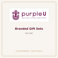 Branded gift sets — official purpleU branding