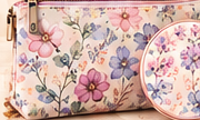 Custom cosmetic bag and mirror set