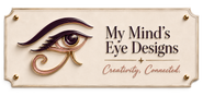 My Mind’s Eye Designs eye logo and Creativity, Connected. brand name
