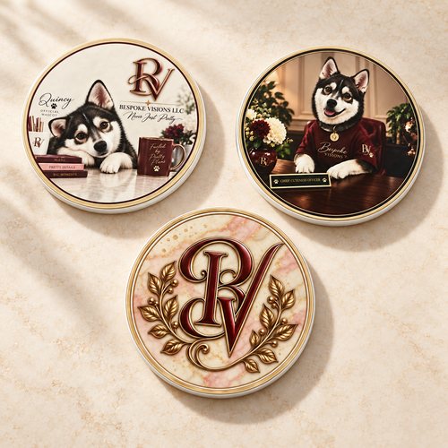 round coasters — editorial customization example