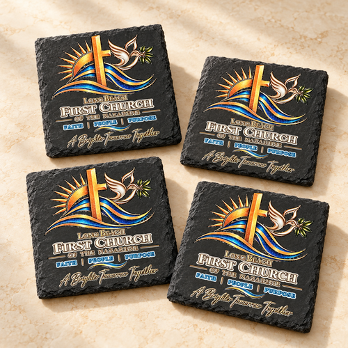 square coasters — editorial customization example